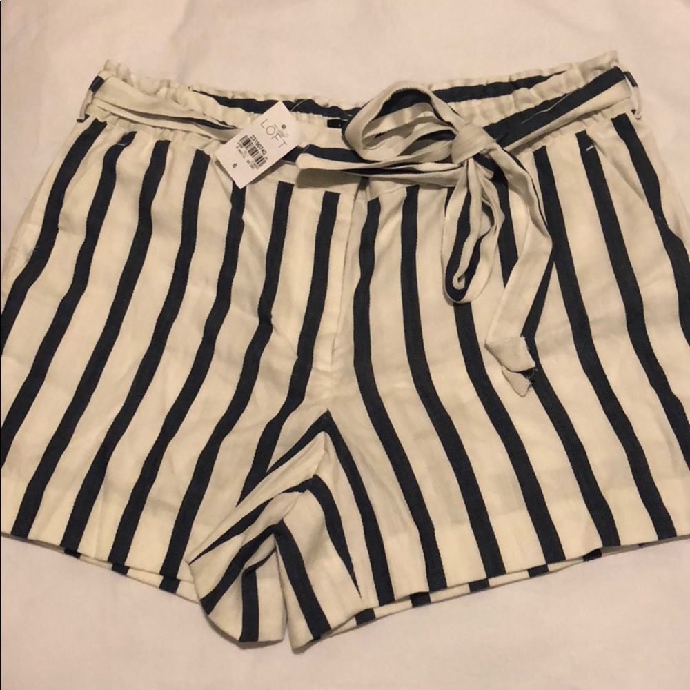 Stripe shorts.